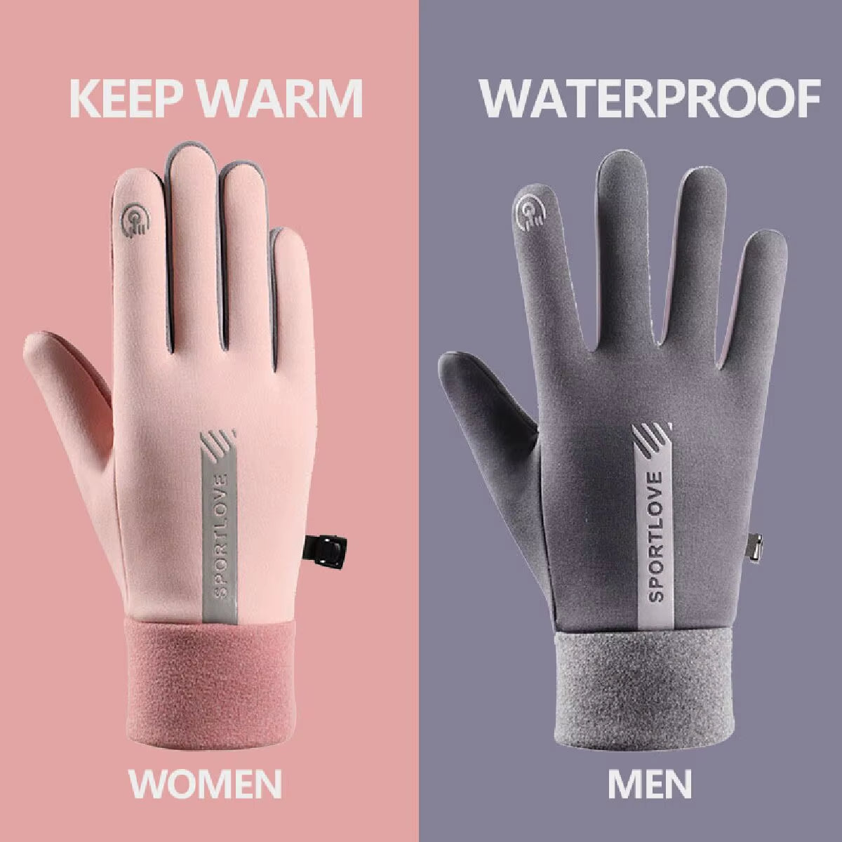 Winter Gloves Women Cycling Bike Thermal Fleece Cold Resistance Wind Waterproof Bicycle Warm Outdoor Running Skiing Mittens
